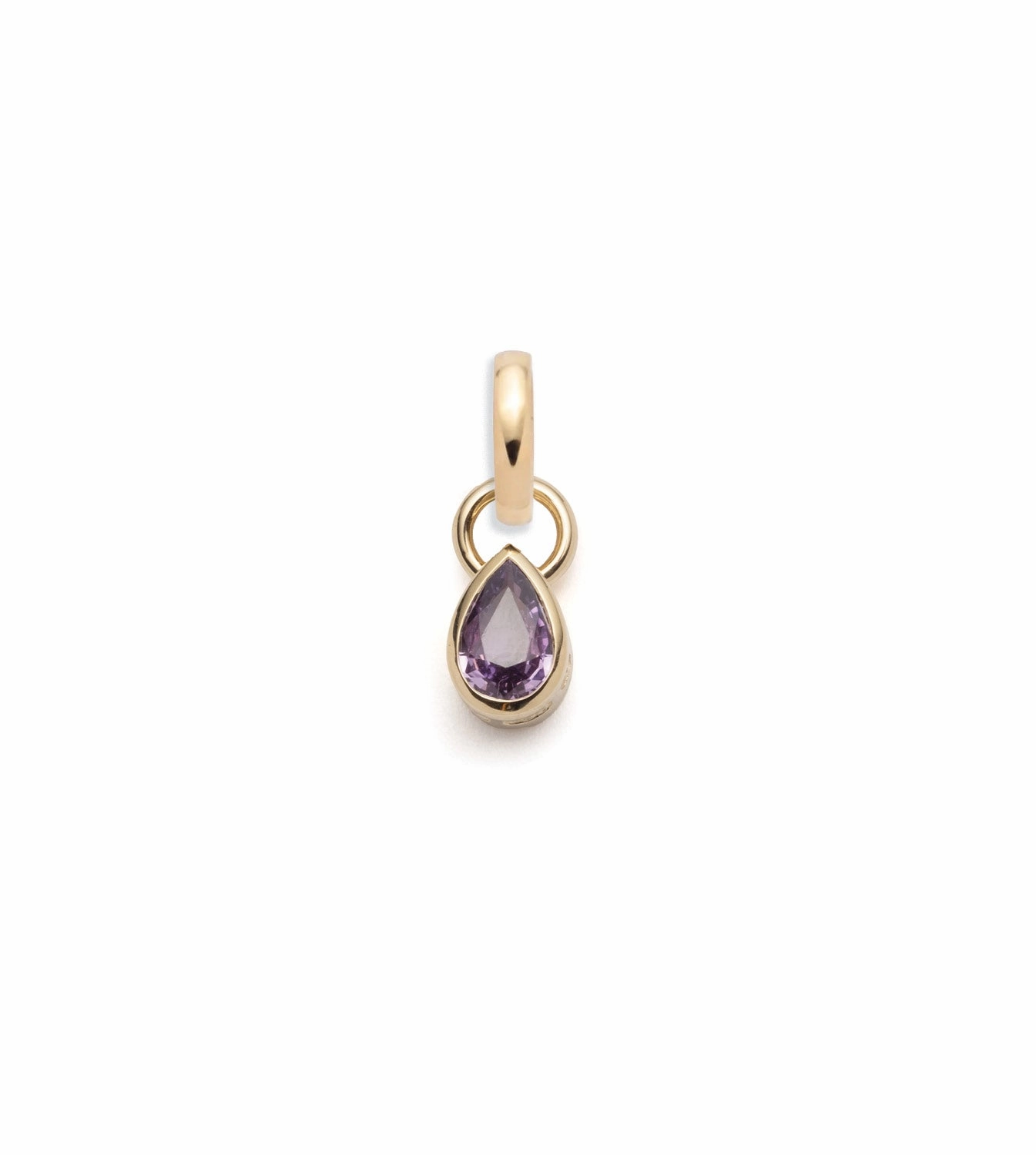 Forever & Always a Pair Lilac Sapphire Pear Pendant : in Yellow Gold with an Annex Link