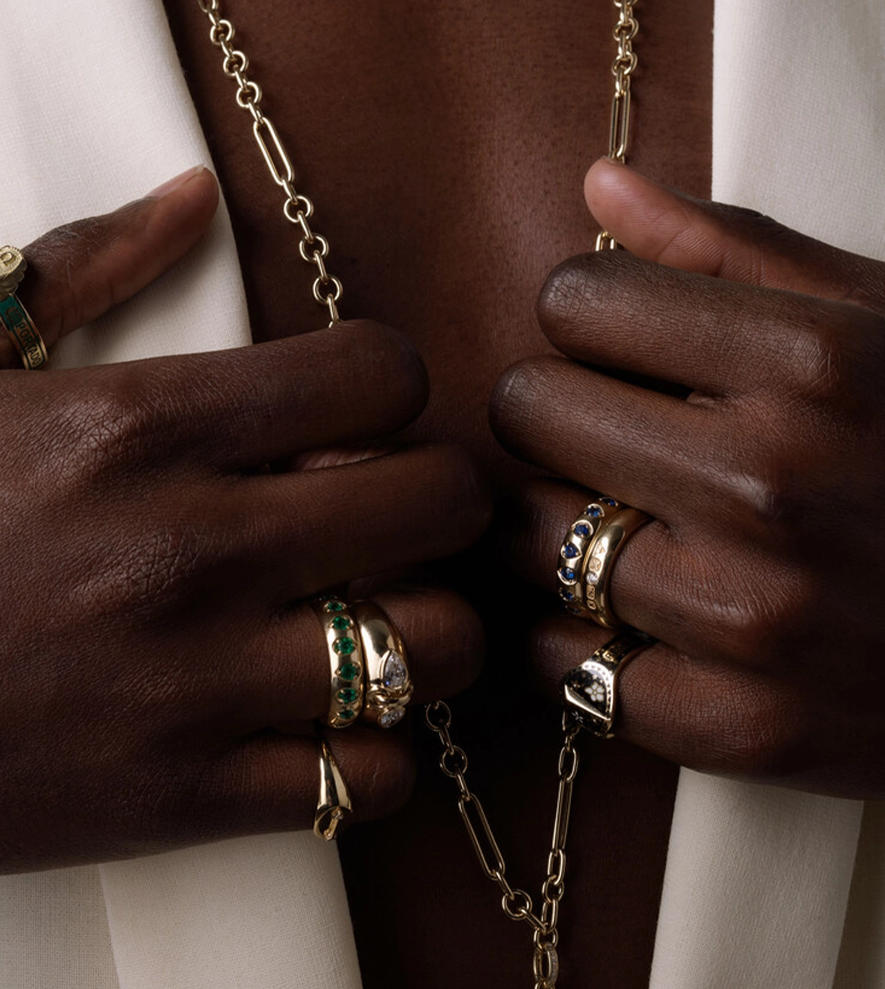 Forever & Always a Pair- Love : Emerald Gemstone Band