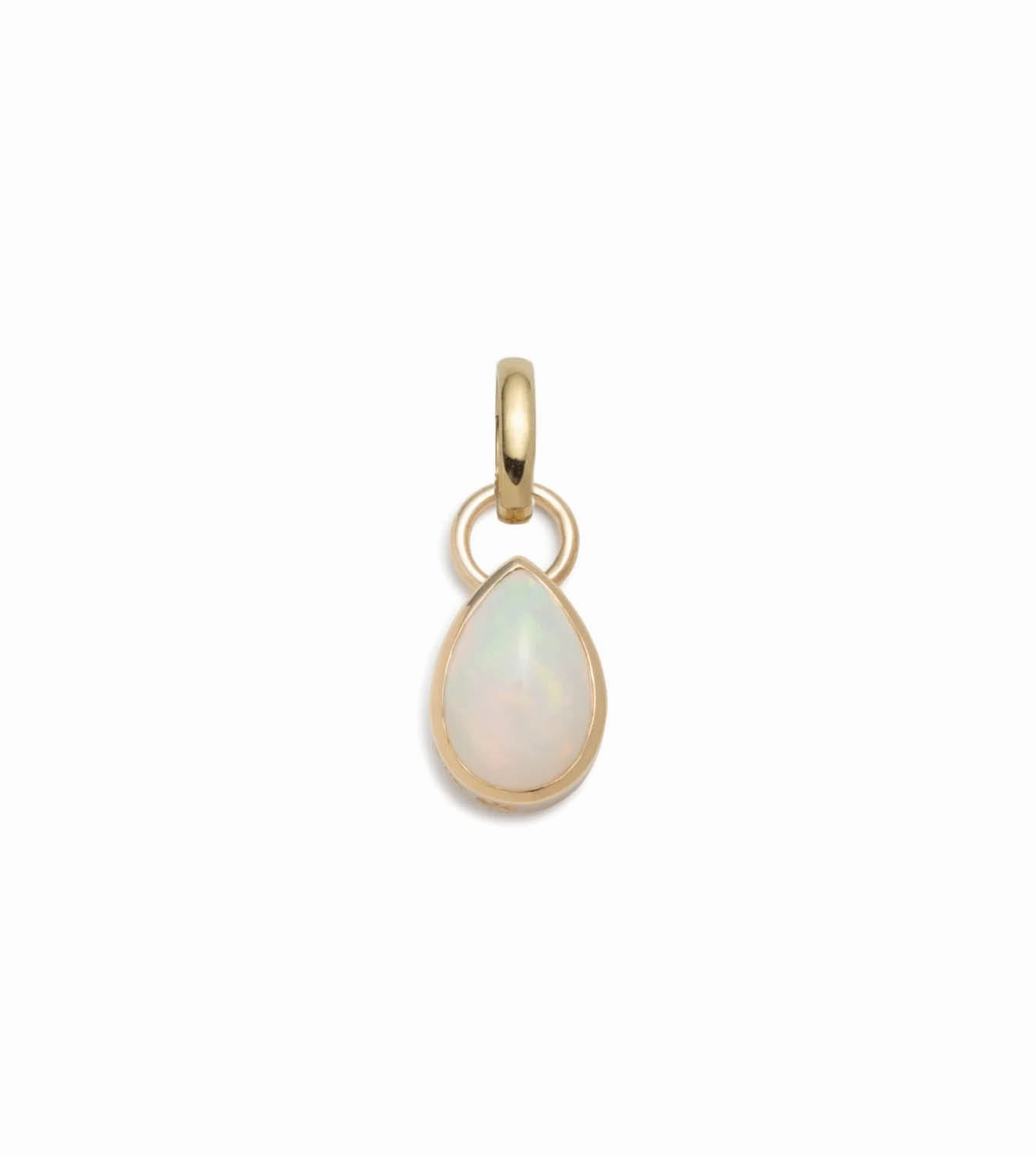 Forever & Always a Pair Opal Pear Pendant : in Yellow Gold with an Annex Link