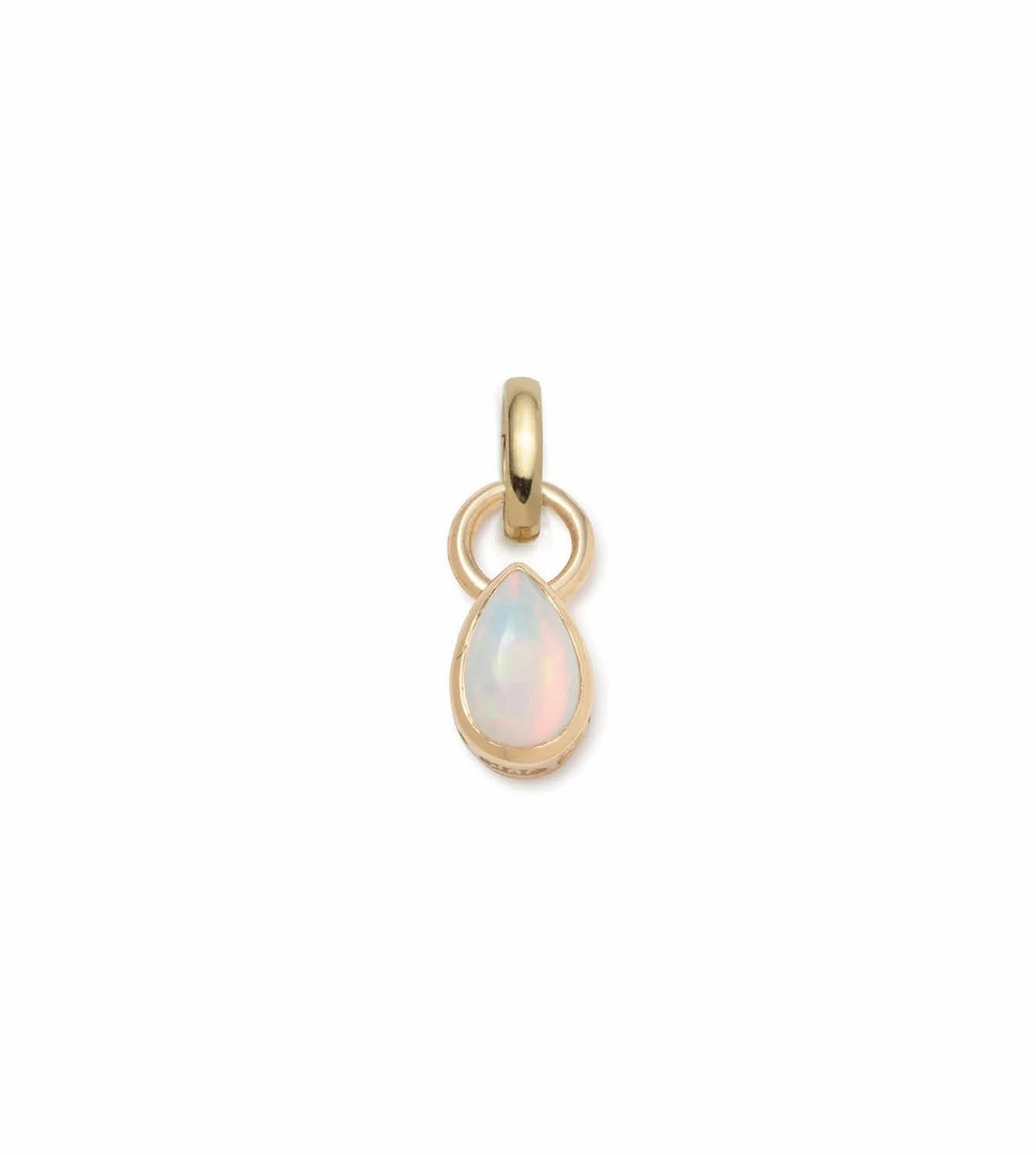 Forever & Always a Pair Opal Pear Pendant : in Yellow Gold with an Annex Link