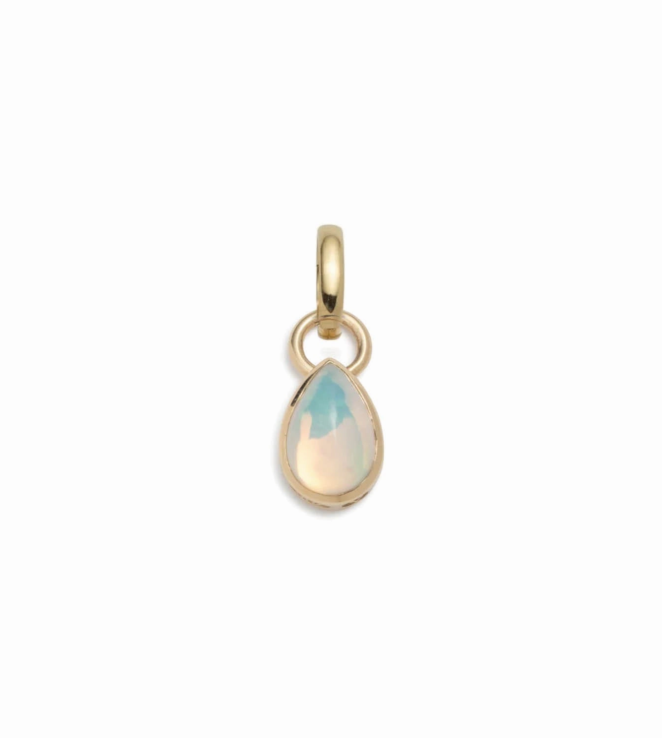 Forever & Always a Pair Opal Pear Pendant : in Yellow Gold with an Annex Link