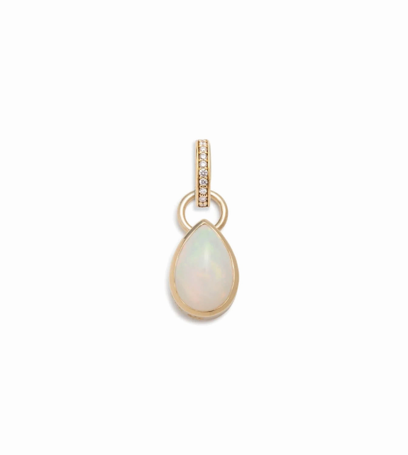 Forever & Always a Pair Opal Pear Pendant : in Yellow Gold with an Annex Link