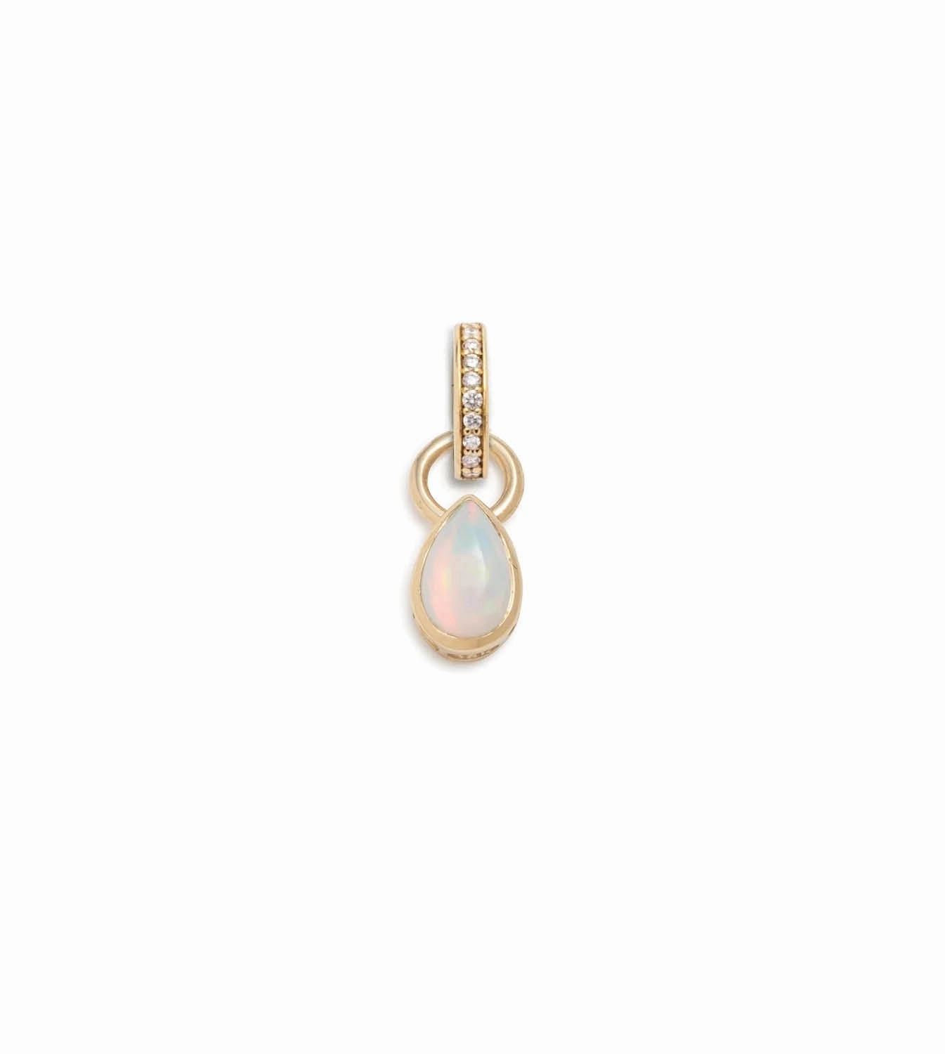 Forever & Always a Pair Opal Pear Pendant : in Yellow Gold with an Annex Link