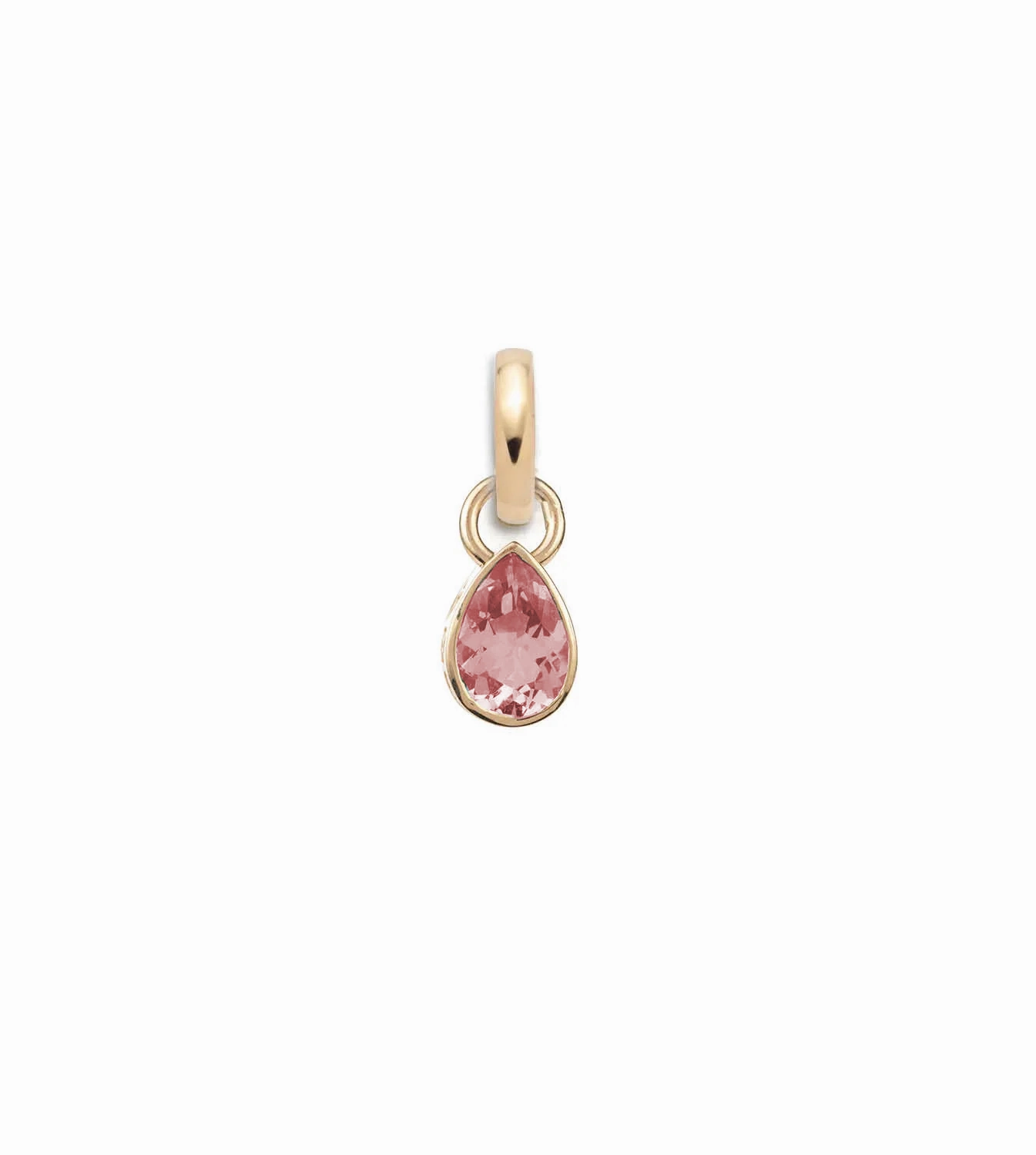 Forever & Always a Pair Pink Tourmaline Pear Pendant : in Yellow Gold with an Annex Link