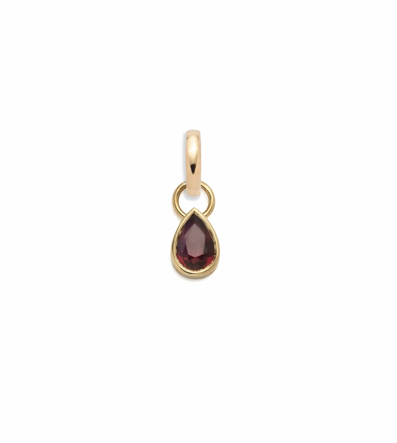 Forever & Always a Pair Ruby Pear Pendant : in Yellow Gold with an Annex Link