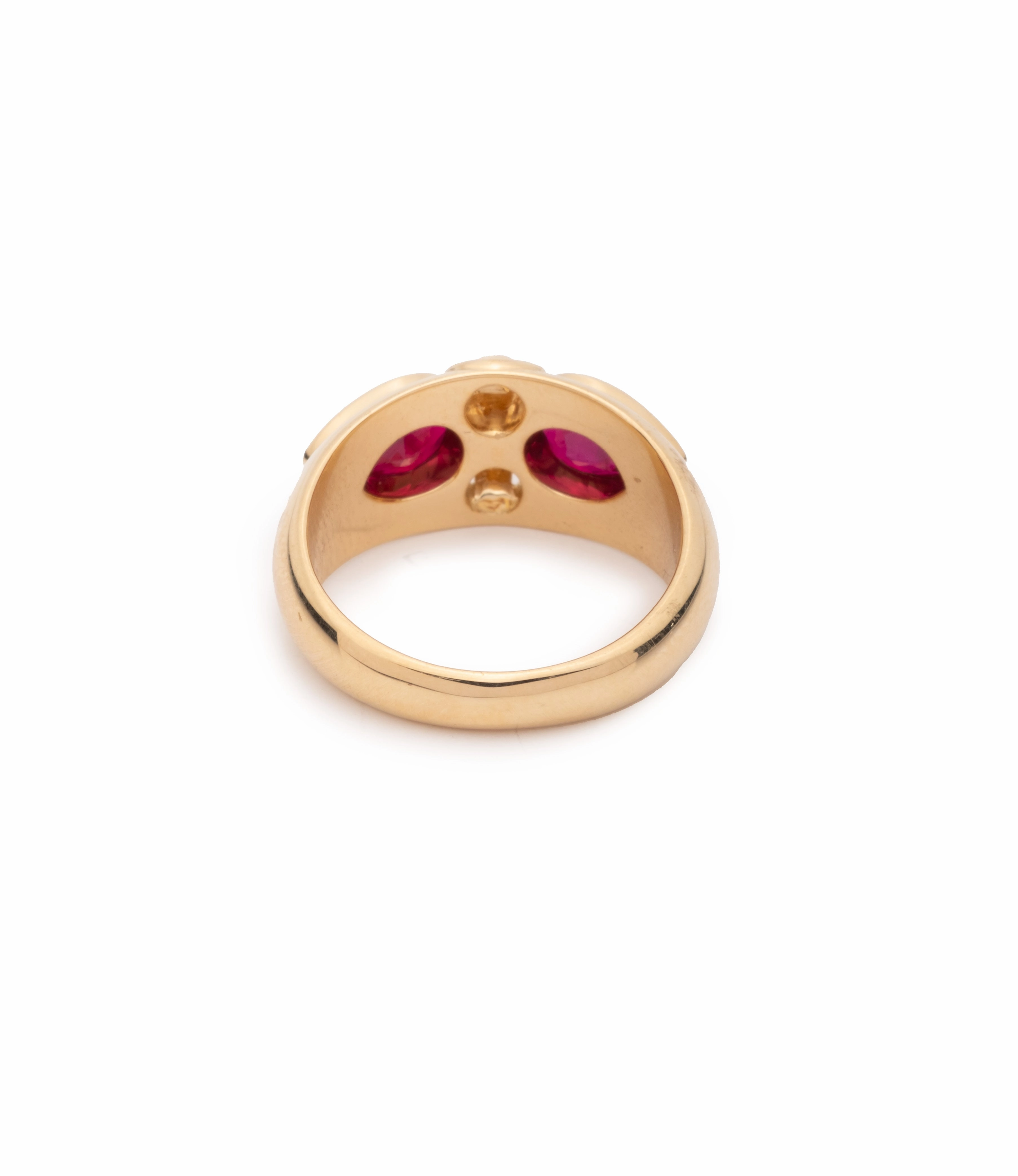 Forever & Always a Pair Ruby Ring : in Yellow Gold