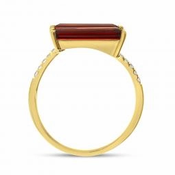 Gemstone Bar Ring