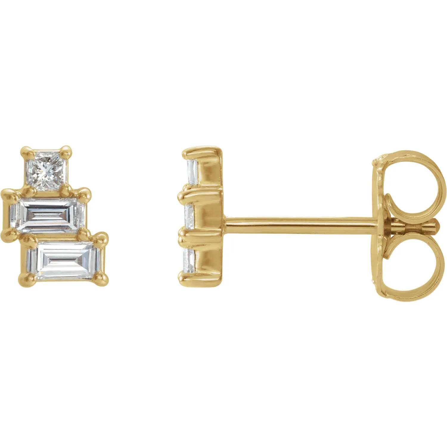 Geo Diamond Stack Earrings