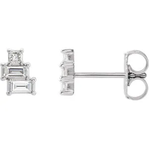 Geo Diamond Stack Earrings