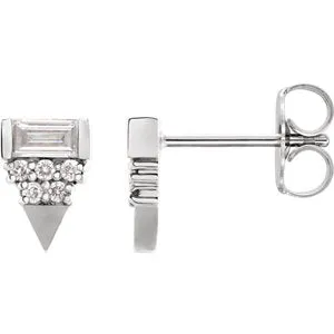 Geo-Triangle Diamond Earrings