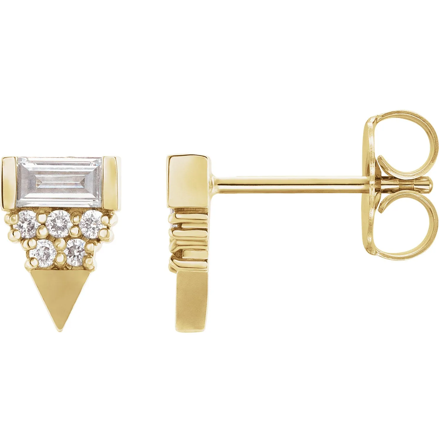 Geo-Triangle Diamond Earrings