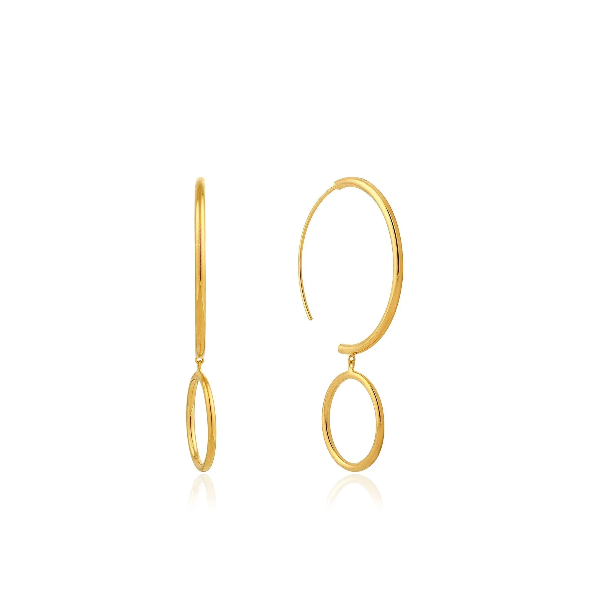 Gold Double Hoop Earrings