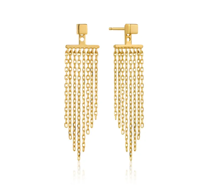 Gold Fringe Fall Ear Jackets