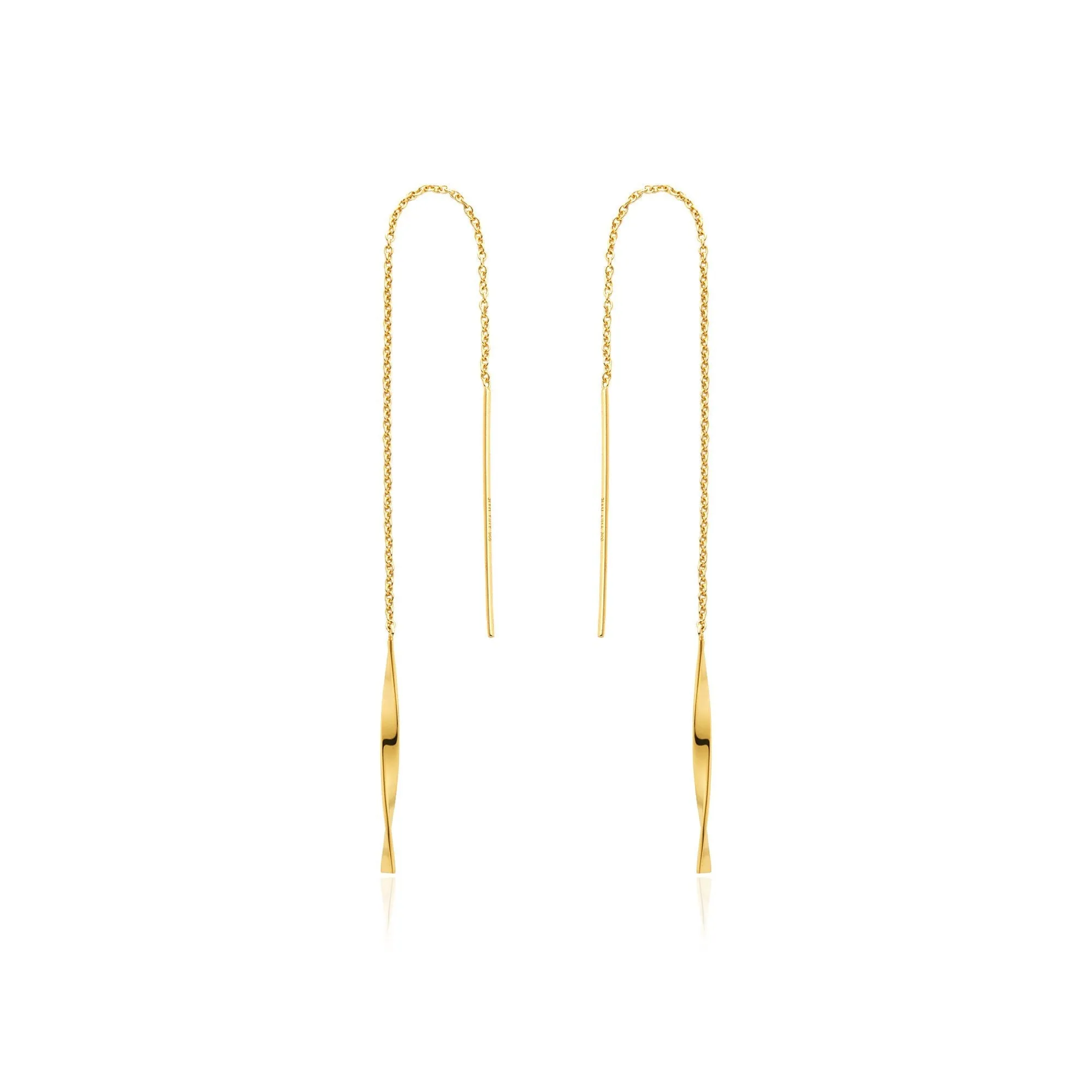 Gold Helix Threader Earrings