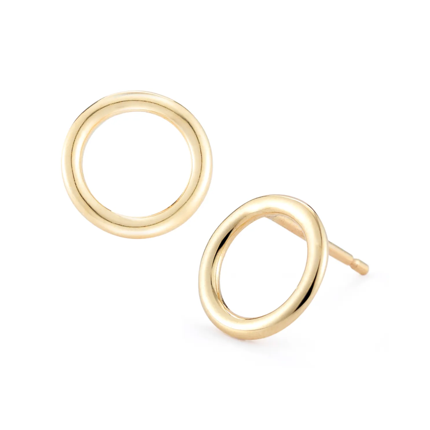 Gold Omega Earrings
