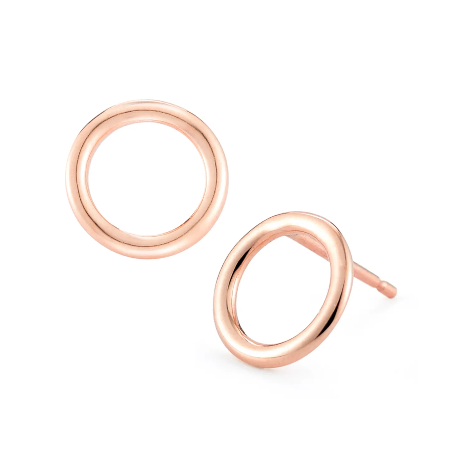 Gold Omega Earrings