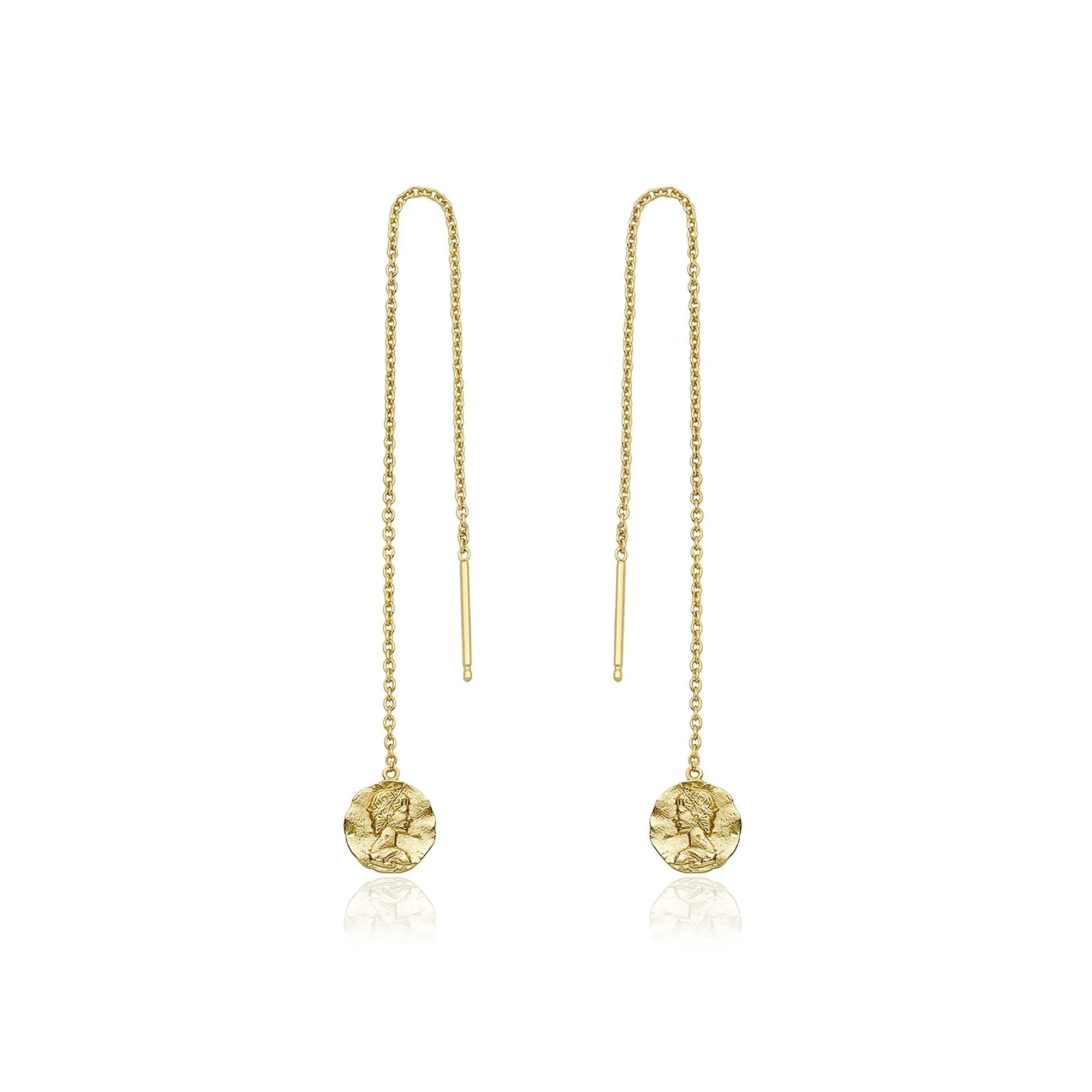 Gold Roman Empress Threader Earrings