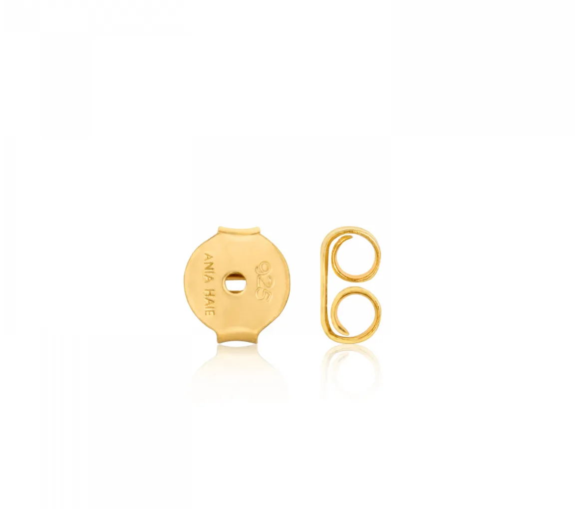 Gold Shimmer Bar Stud Earrings