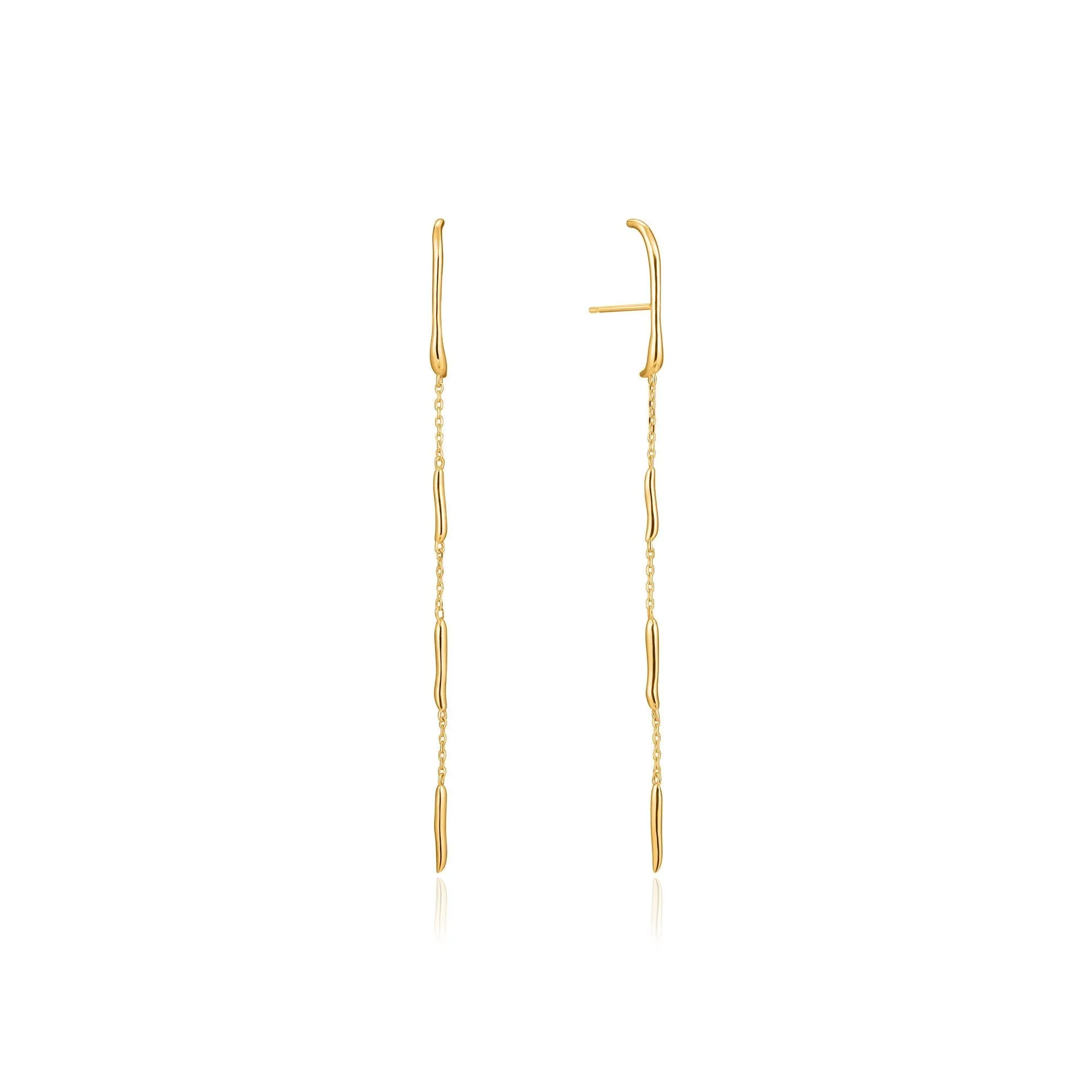 Gold Slinky Drop Earrings