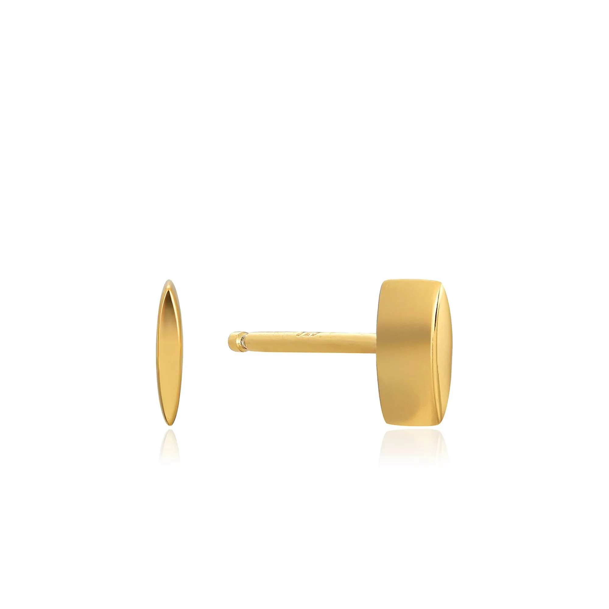 Gold Square Stud Earrings