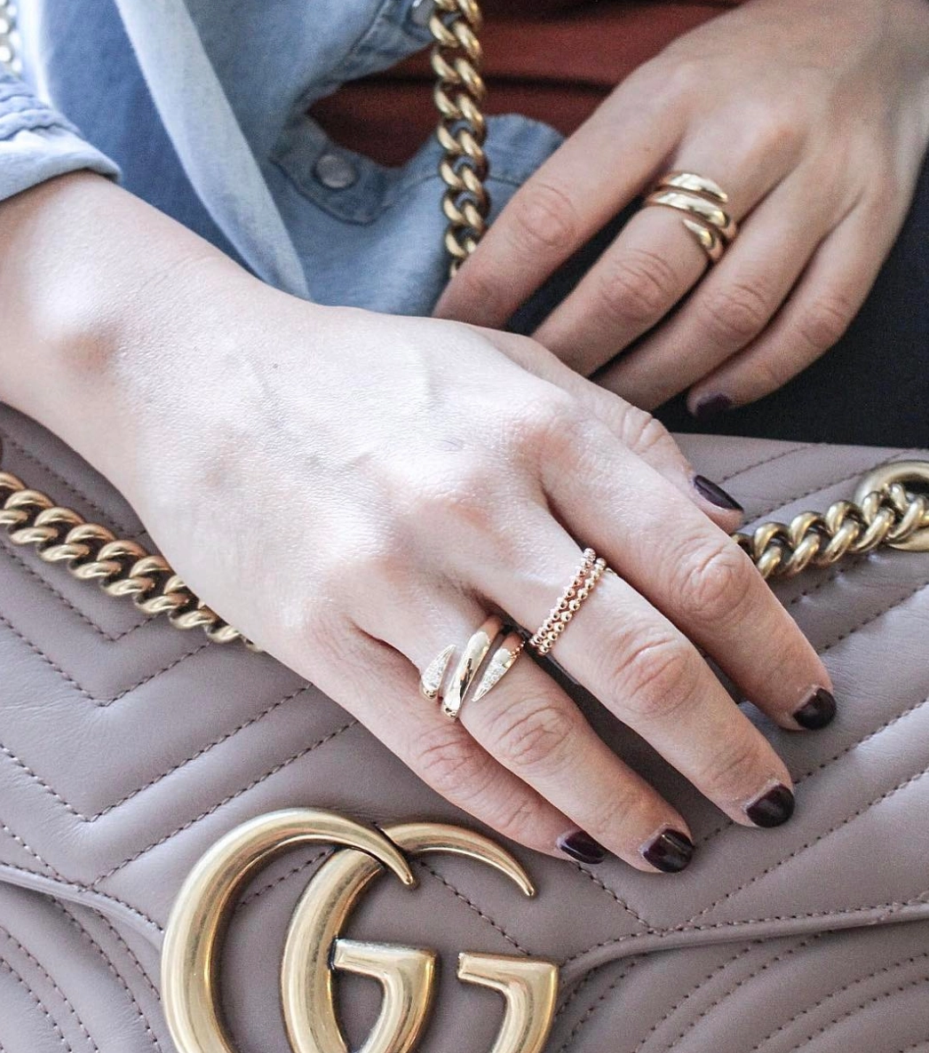 Gold Double Vault Ring