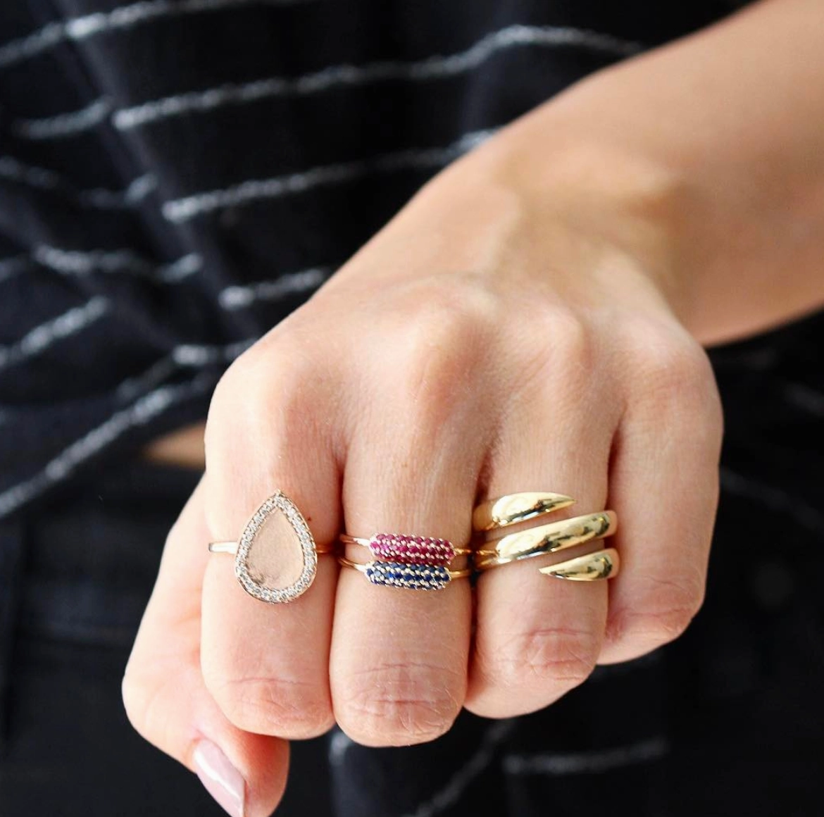 Gold Double Vault Ring
