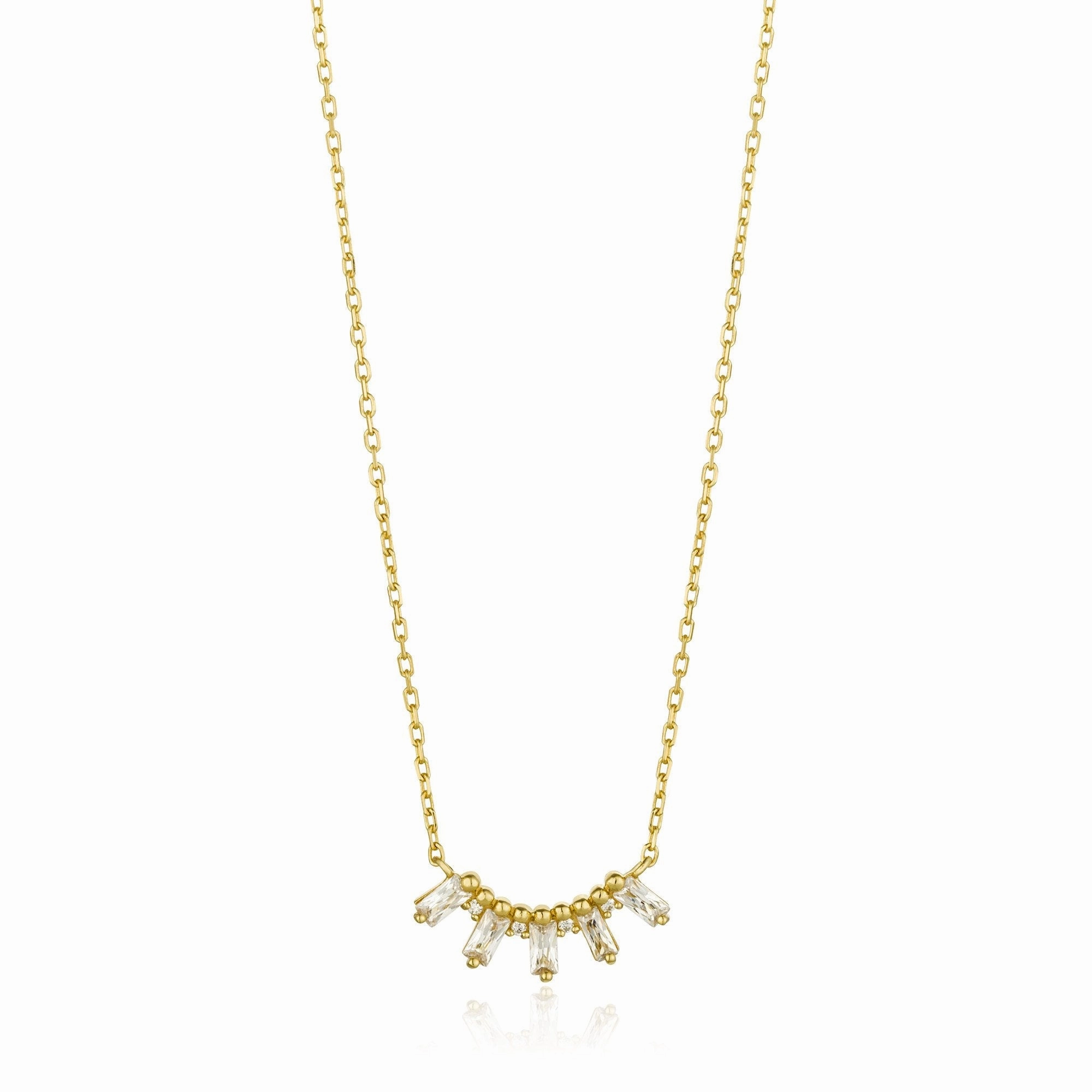 Gold Glow Solid Bar Necklace