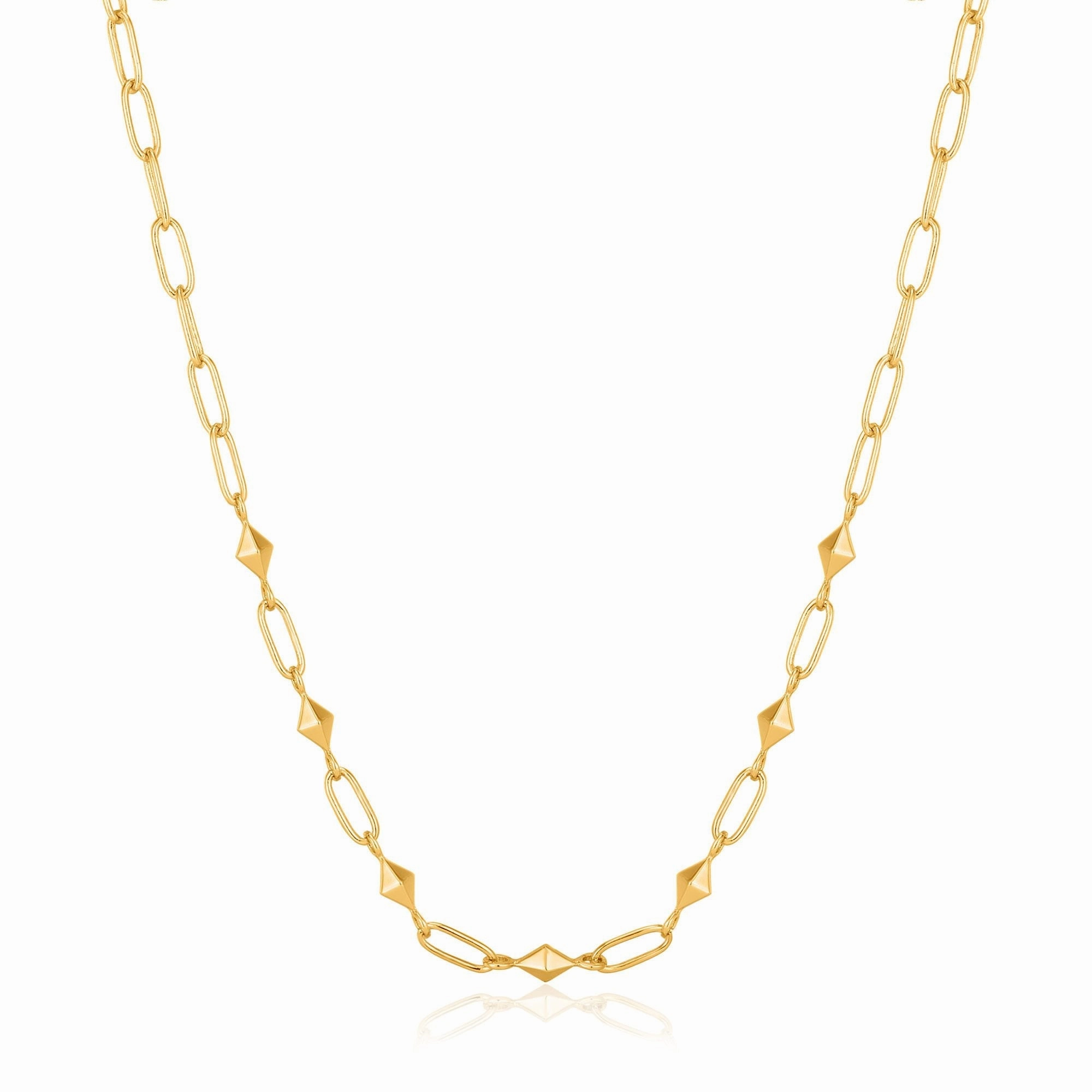 Gold Heavy Spike Necklace