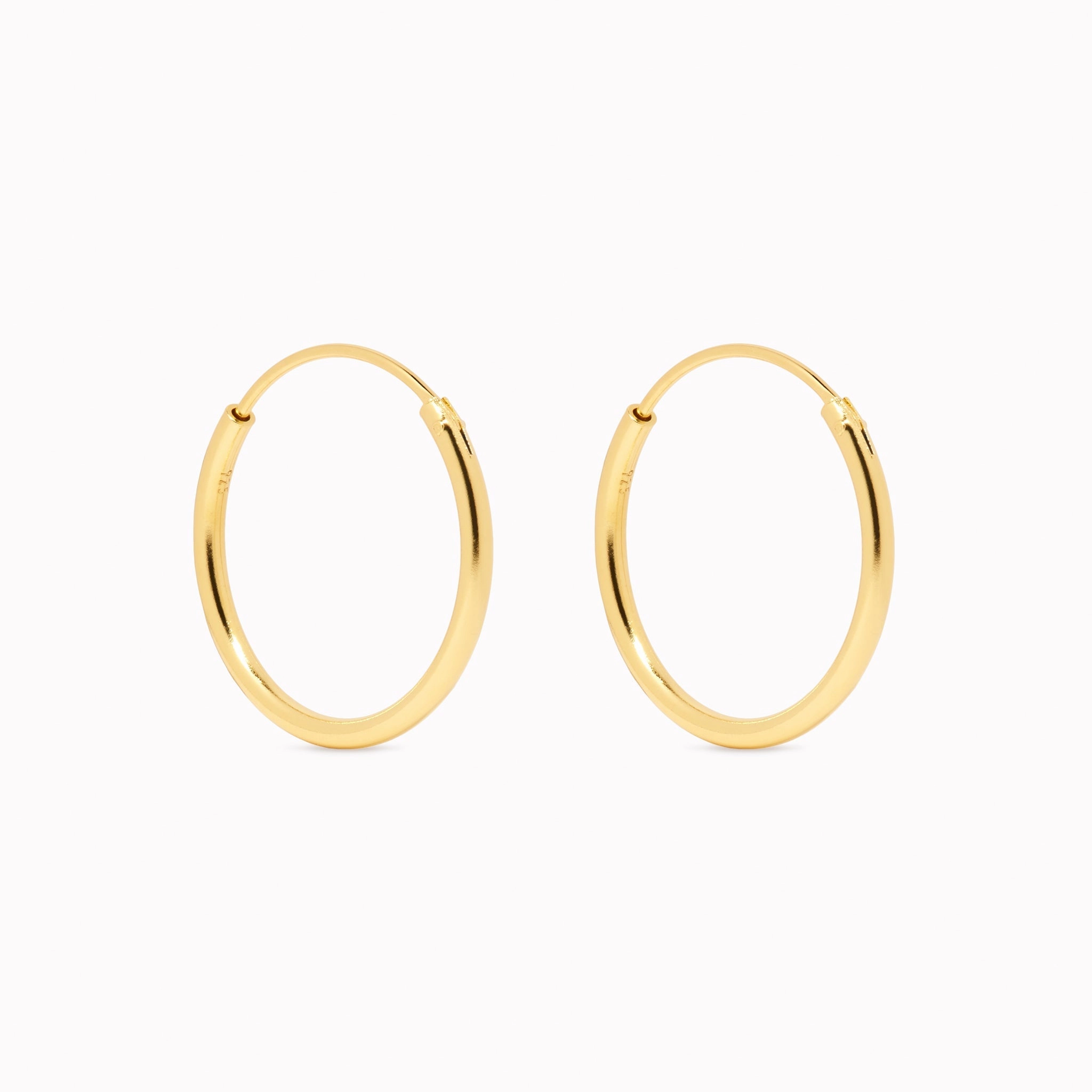 Gold Hoop Earrings 20mm - Rebecca
