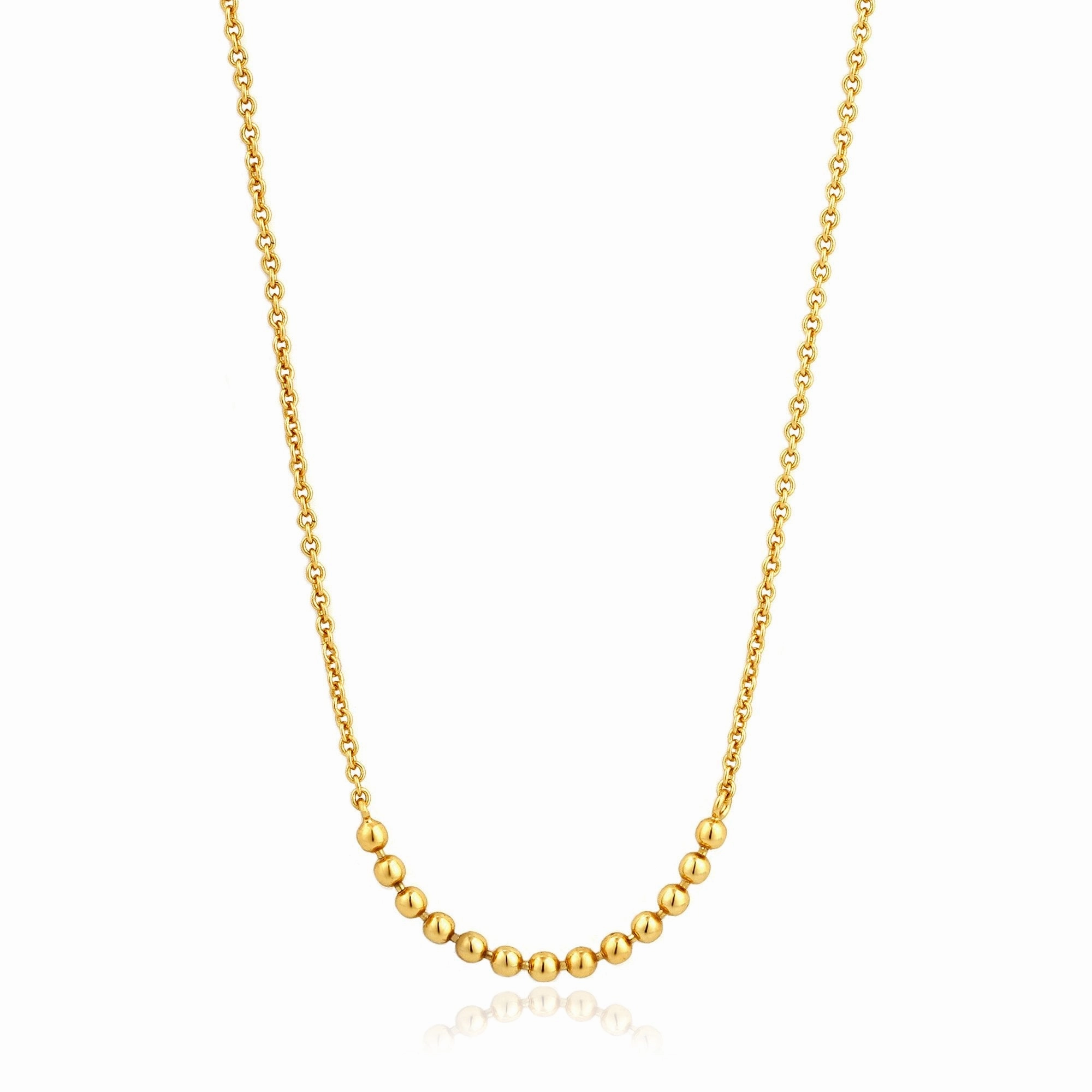 Gold Modern Multiple Balls Necklace