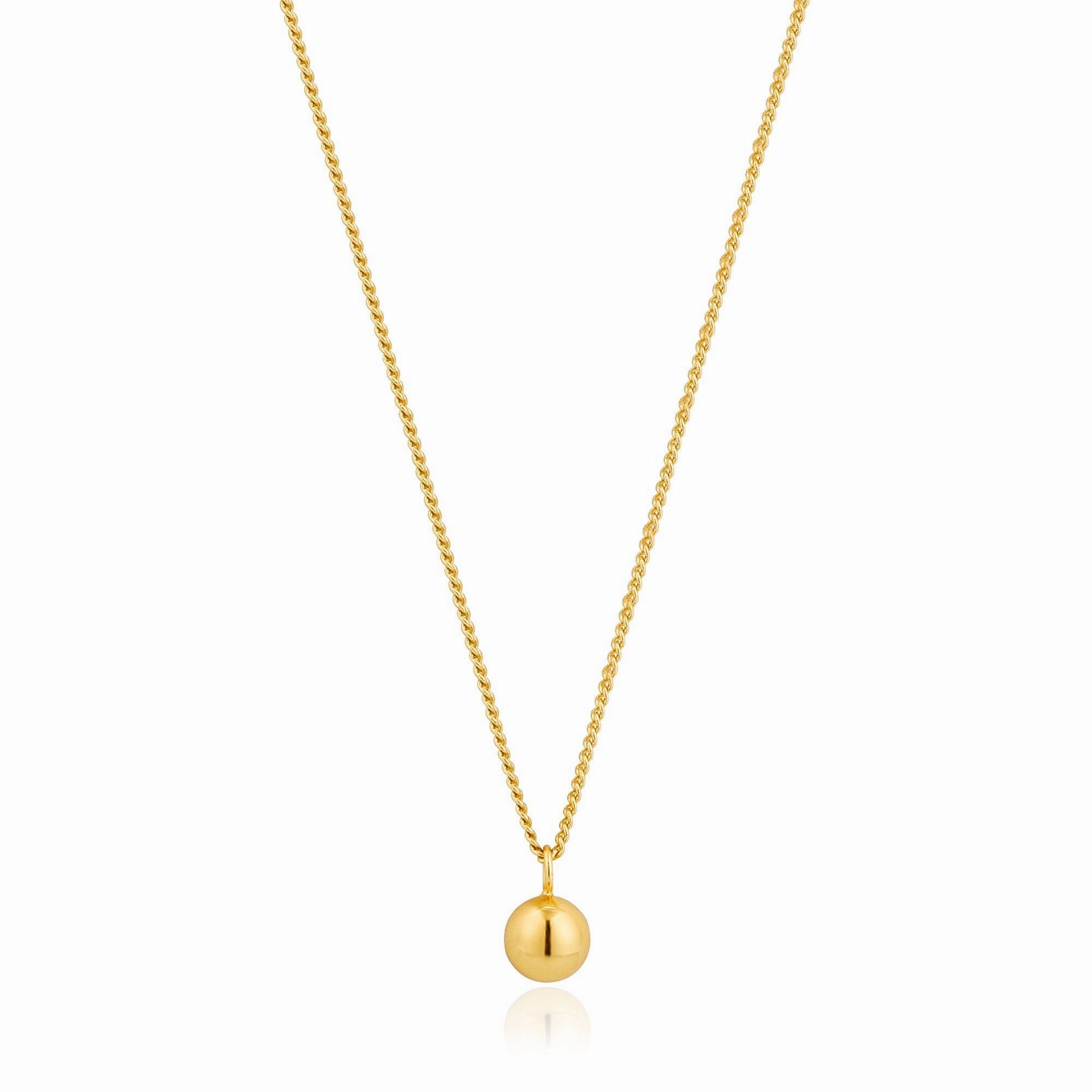 Gold Orbit Ball Necklace