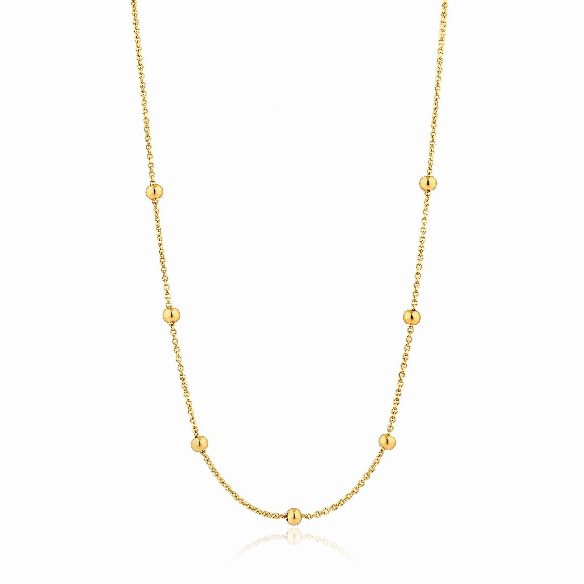 Gold Orbit Beaded Necklace