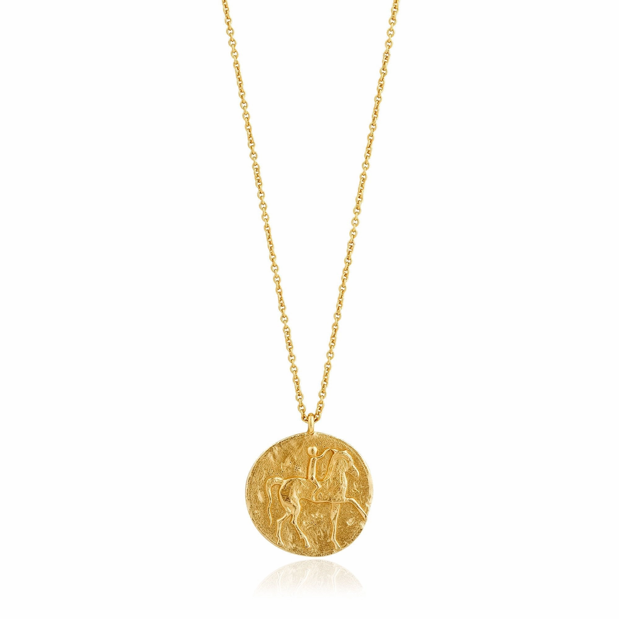 Gold Roman Rider Necklace