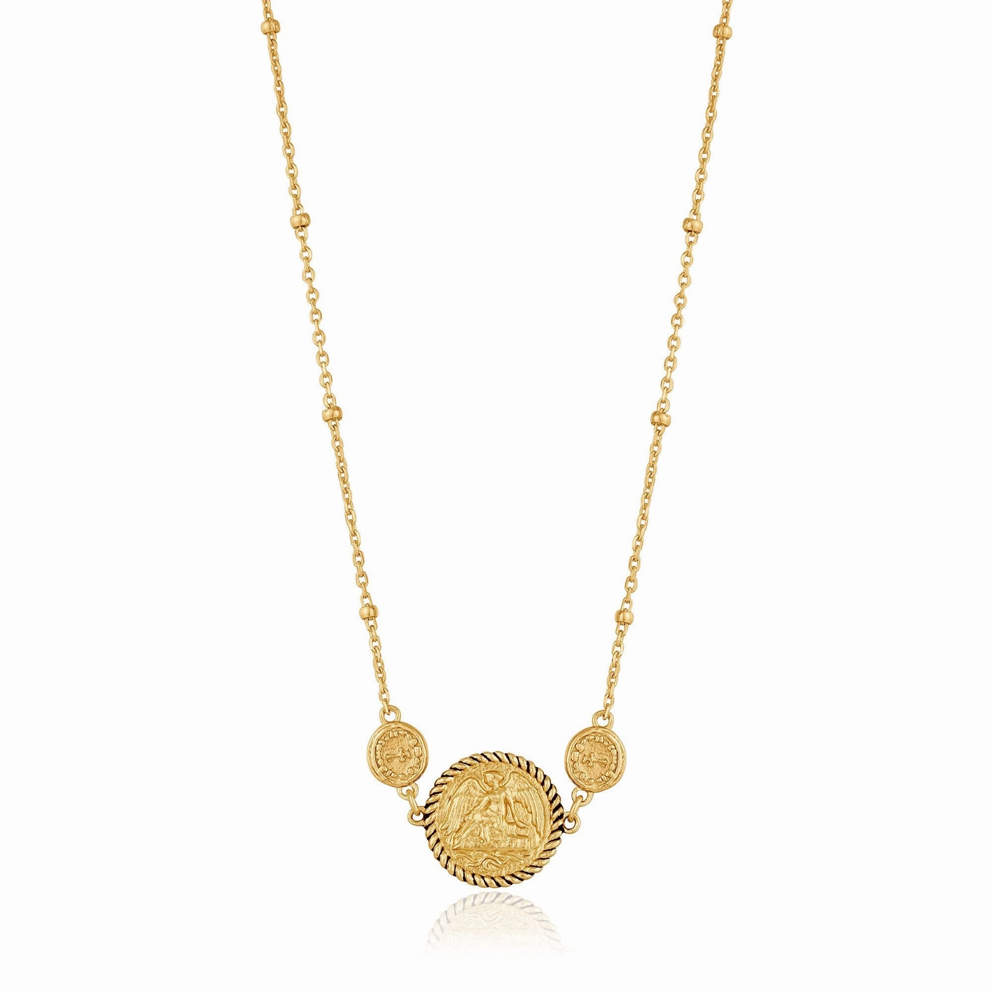 Gold Winged Goddess Necklace