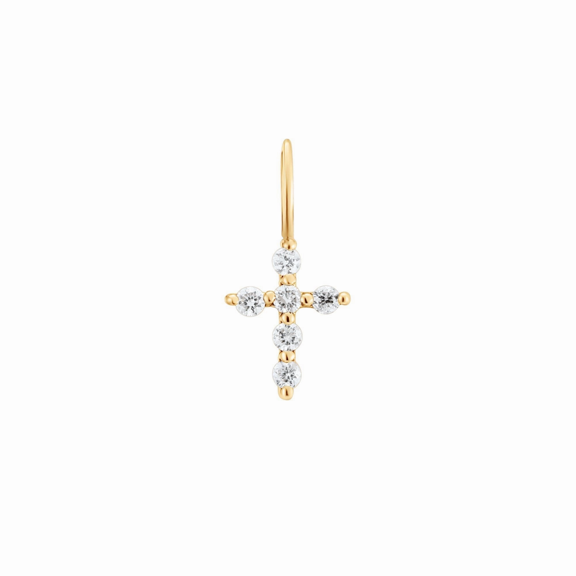 GRACE | Diamond Cross Charm