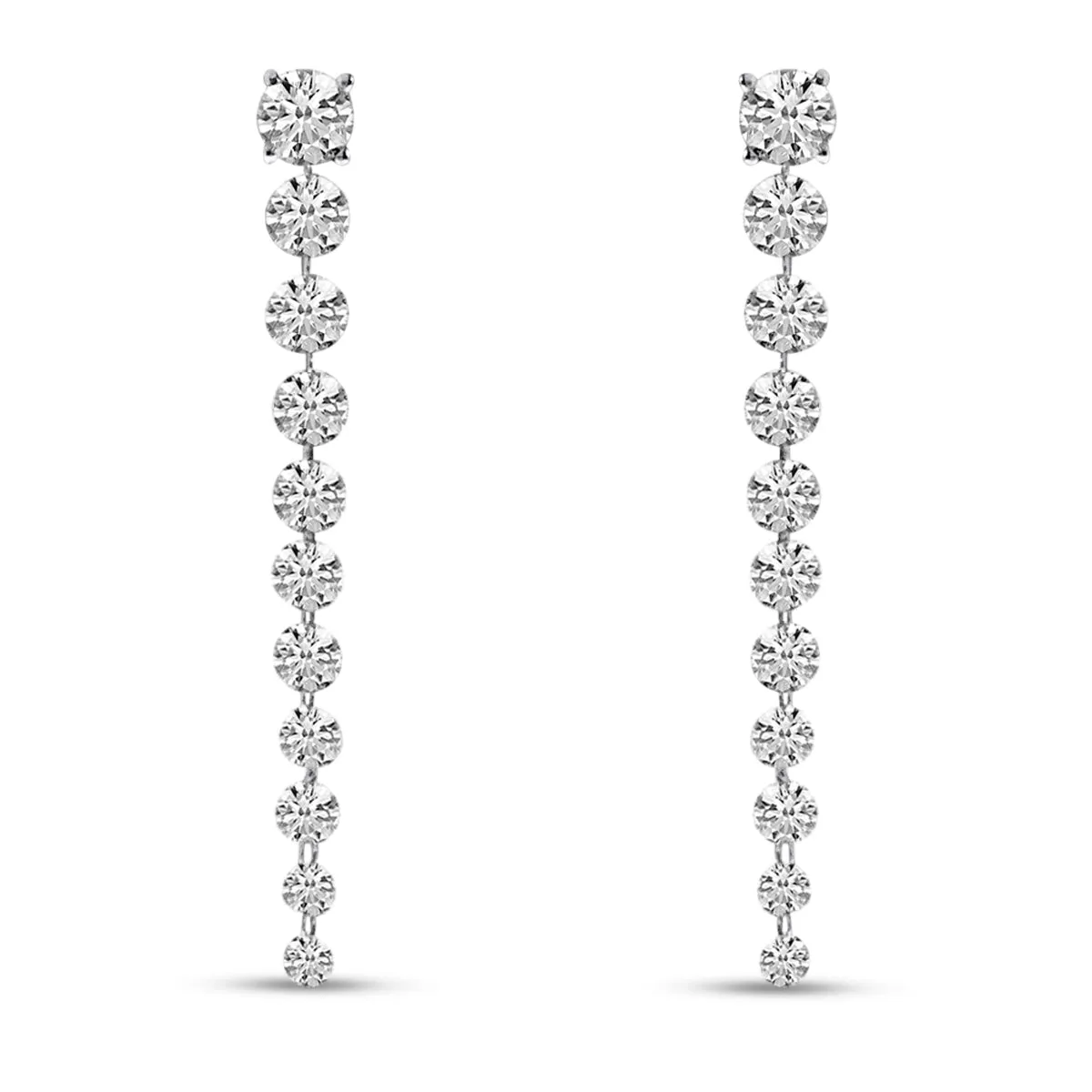 Graduated Dashing Diamond Earrings 2.5cts