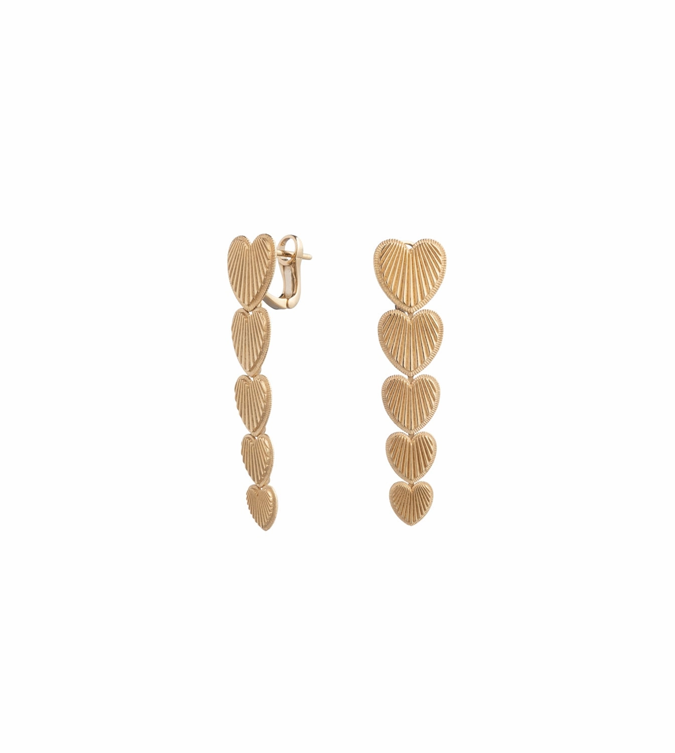Graduated Heart Token Earring