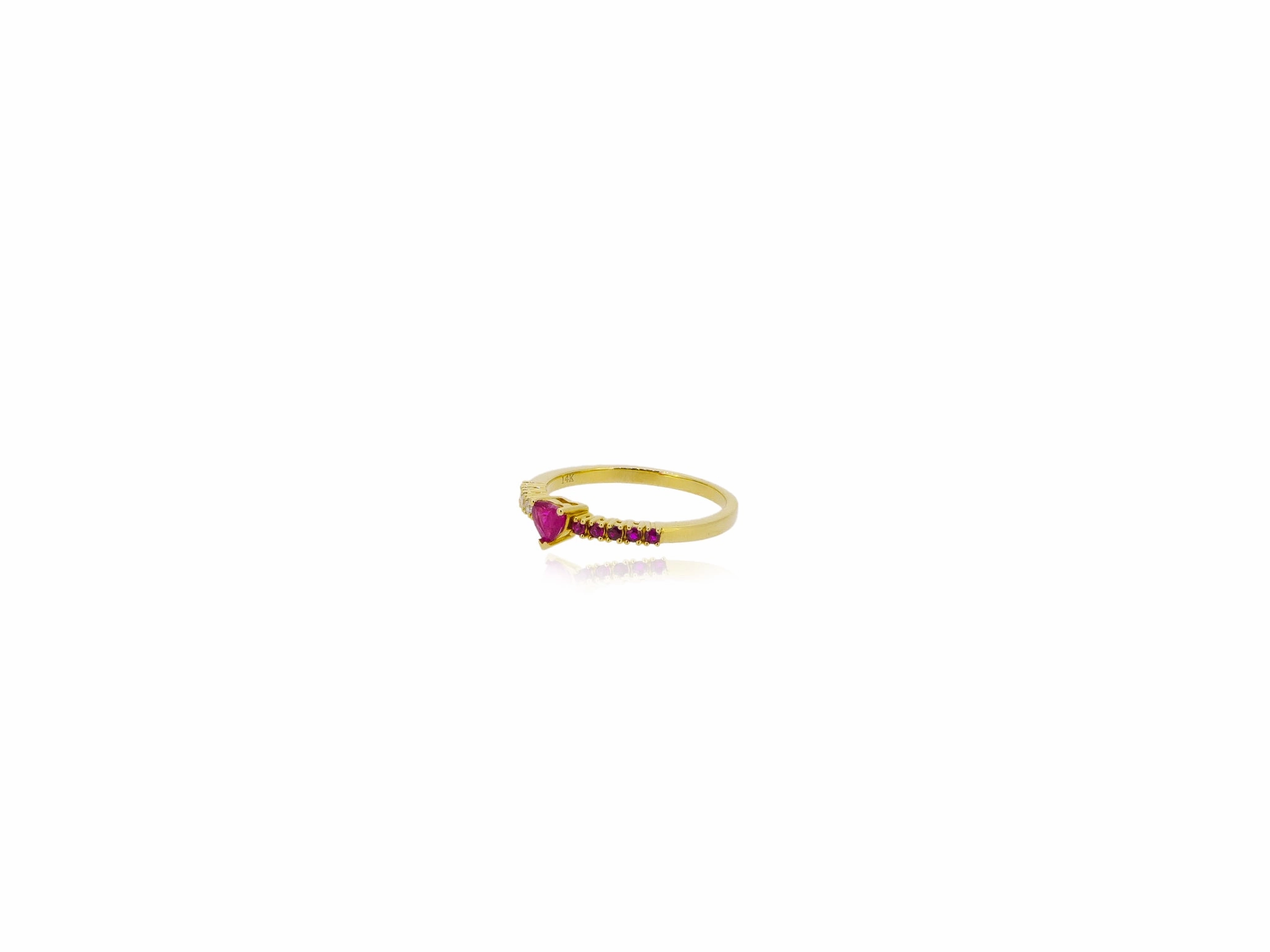 Half n Half Heart Ring