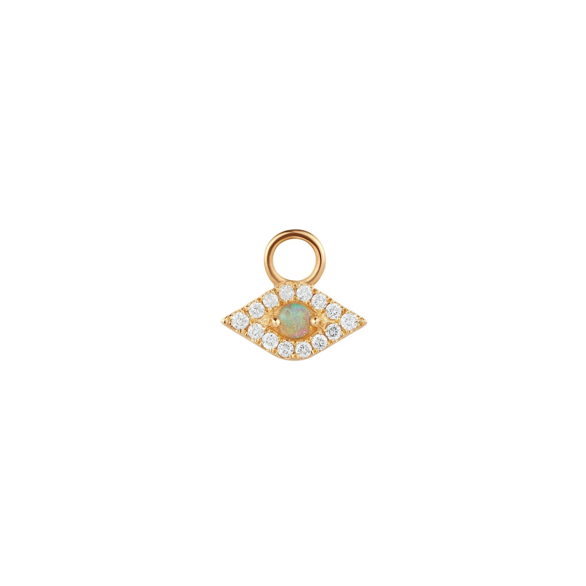 HELENE | Diamond and Opal Evil Eye Earring Charm