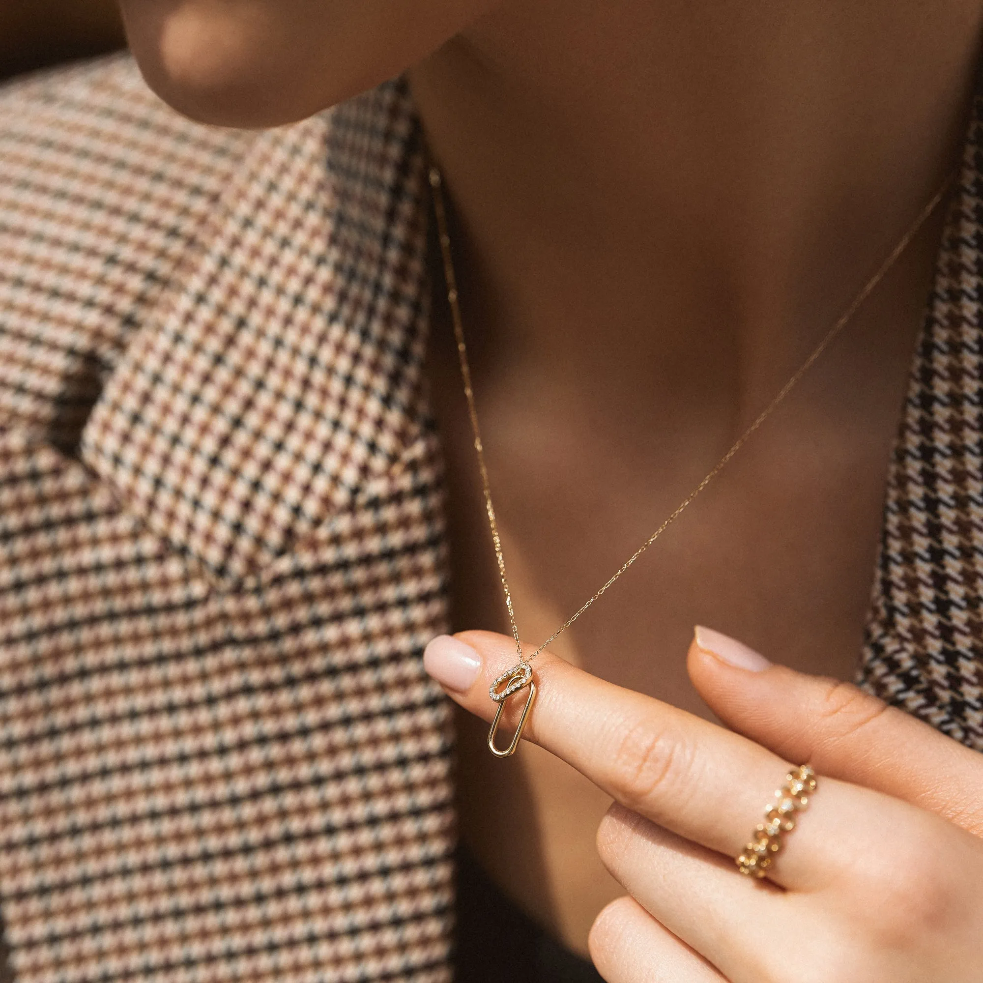 IMOGEN | Gold Paper Clip Charm