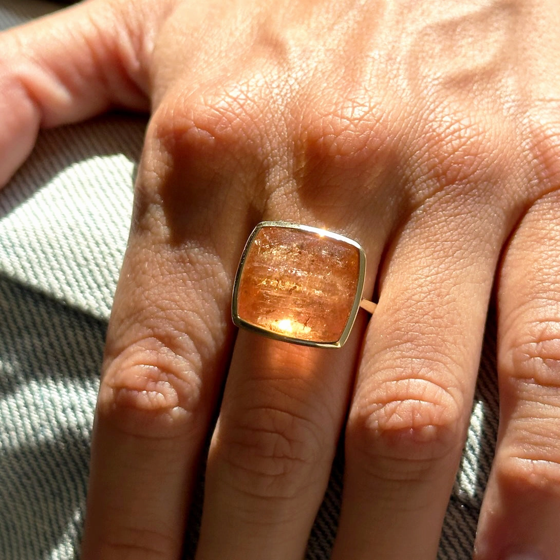 IMPERIAL TOPAZ BEZEL RING