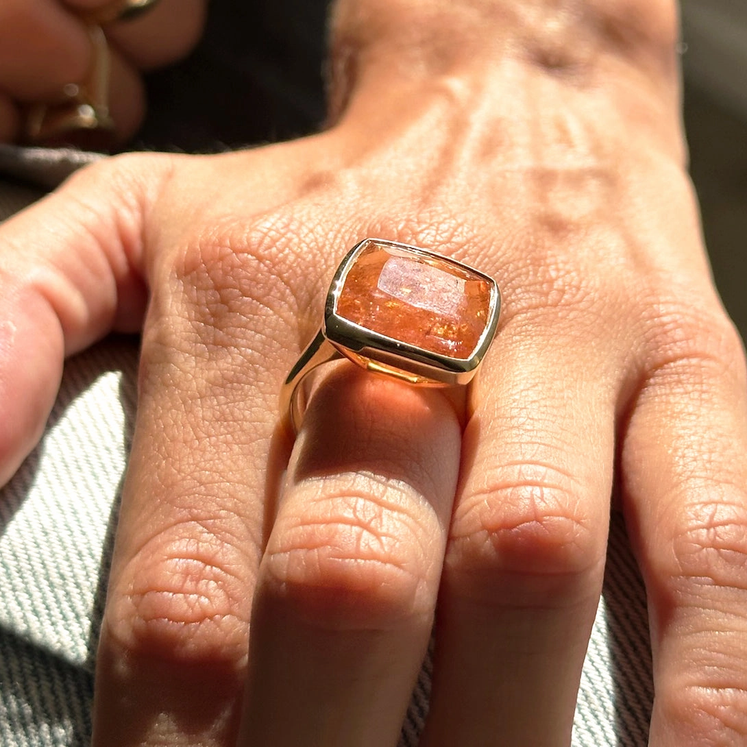 IMPERIAL TOPAZ BEZEL RING