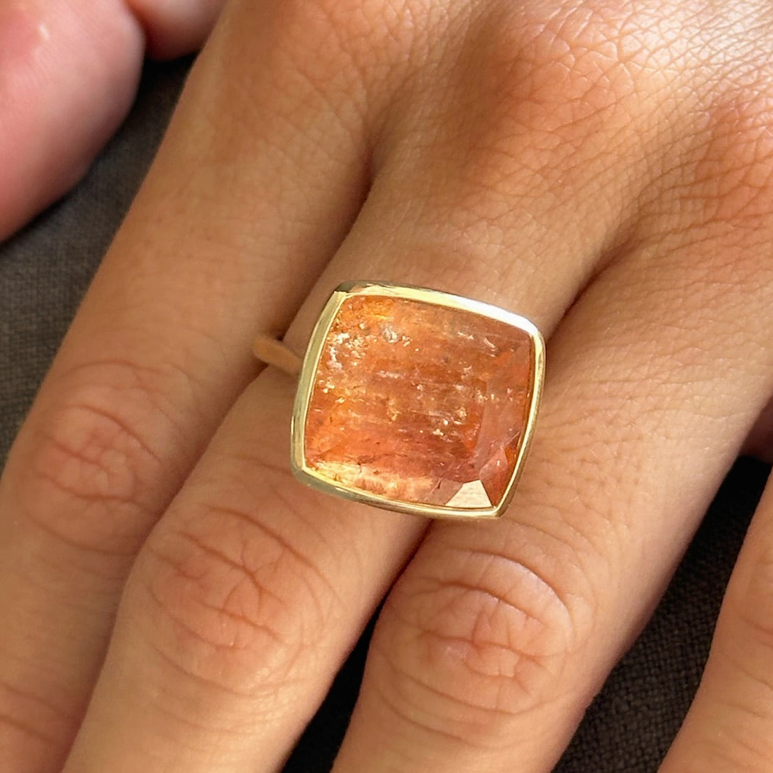 IMPERIAL TOPAZ BEZEL RING
