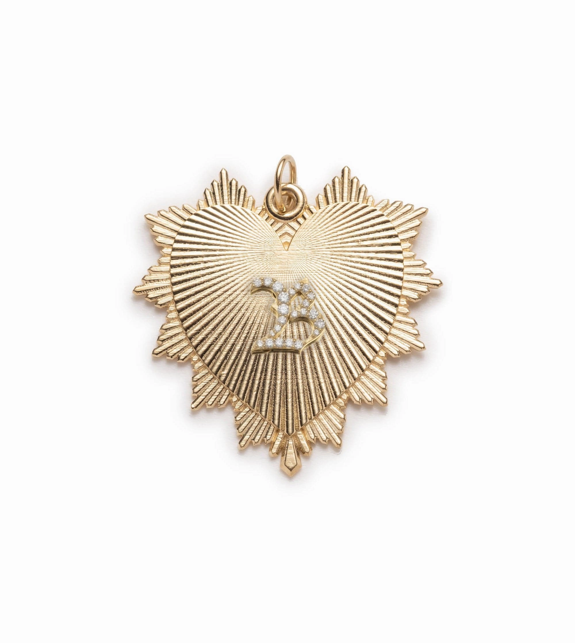 Initial Heart Love Token : Oversized Medallion