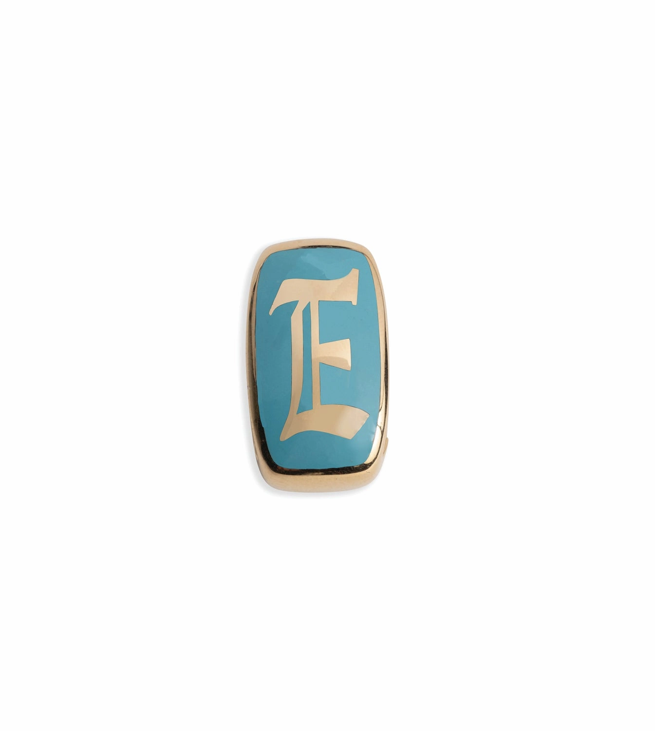 Initials & Numbers : Aqua Ceramic Oversized Heart Slide