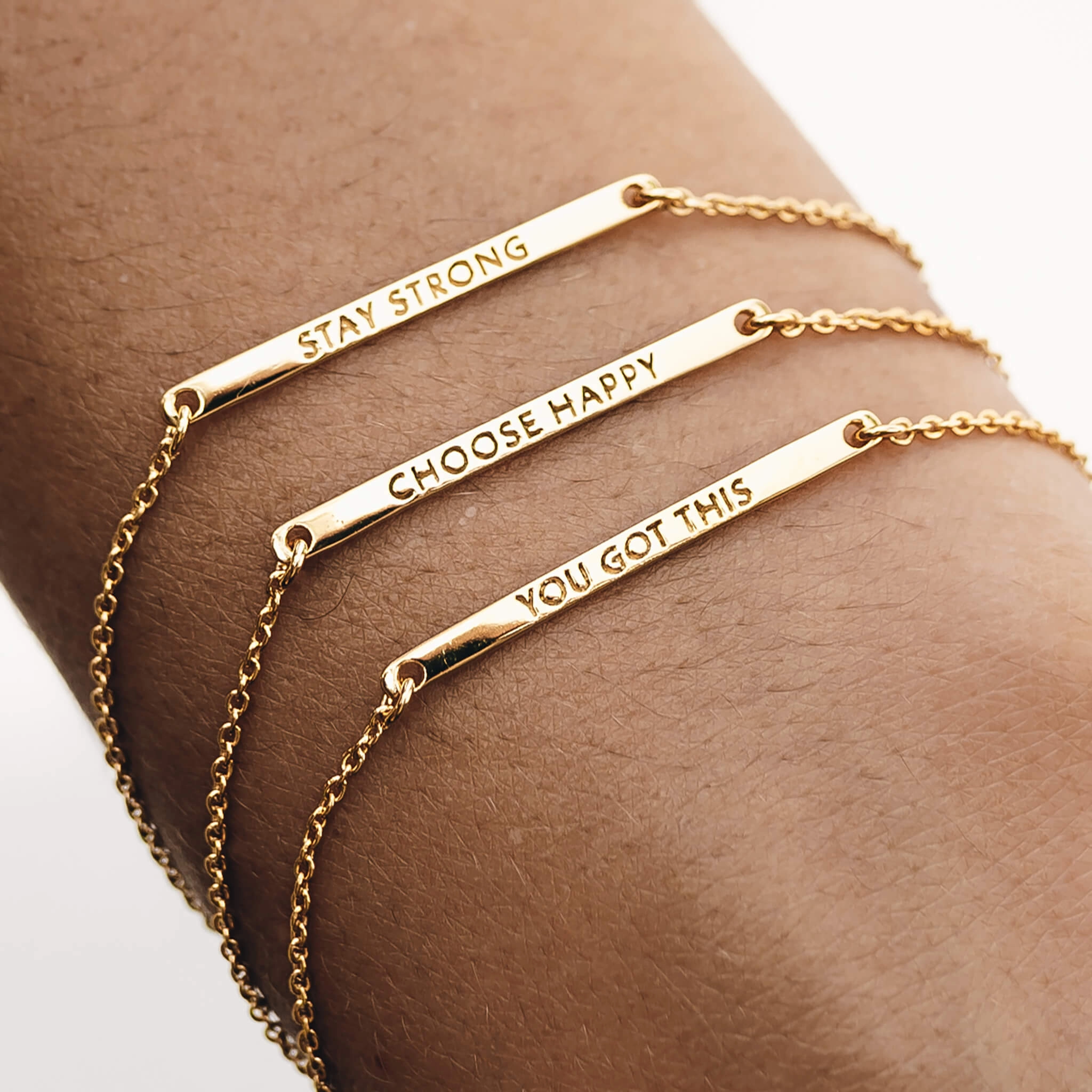 Inspiration Bracelet - You Got This (Gold Vermeil)