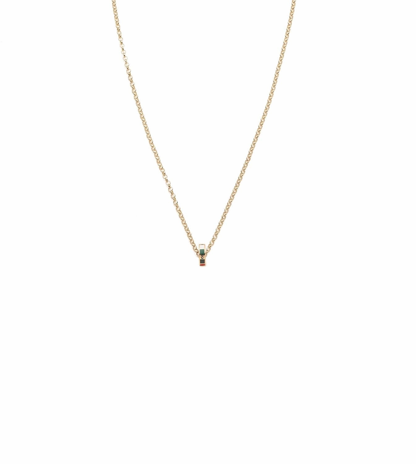 Internal Compass : Heart Beat Fine Belcher Chain Necklace