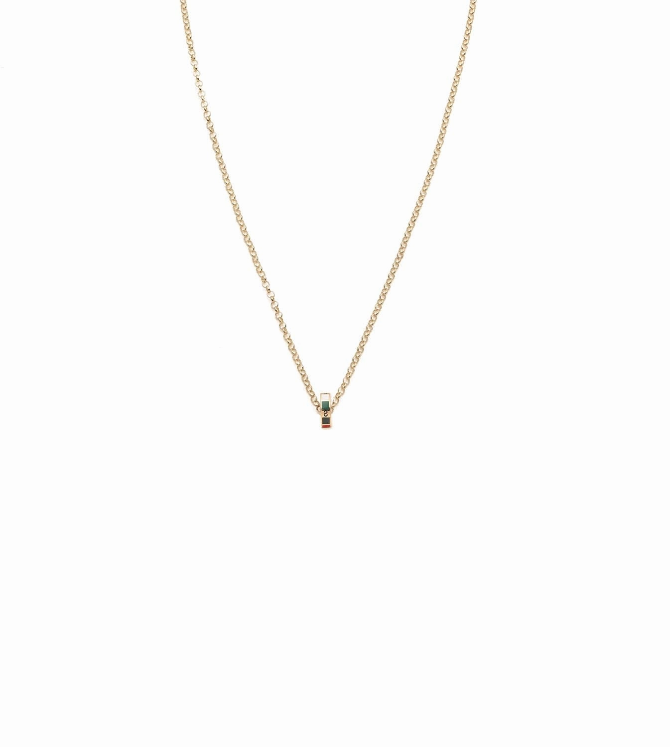 Internal Compass : Heart Beat Fine Belcher Chain Necklace