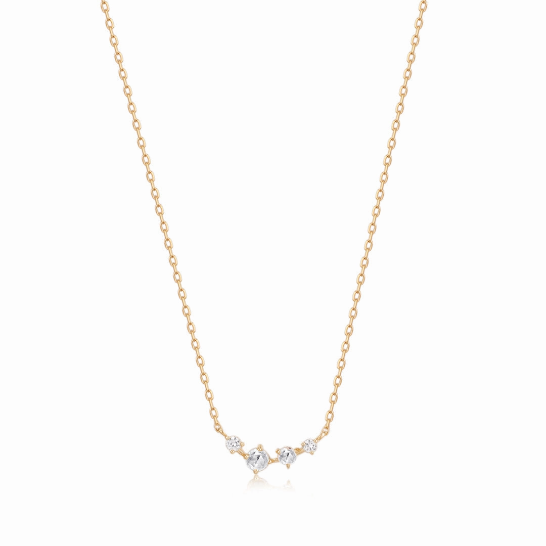 JEAN | Rose Cut White Sapphire Necklace