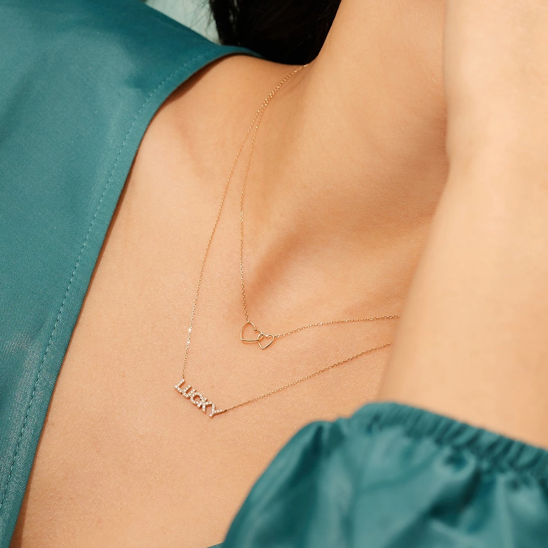 JUlLIETTE | Interlocked Hearts Necklace
